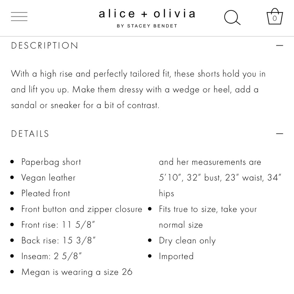 Alice + Olivia NWT Steffie Vegan Leather Shorts - Size 14 - Picture 9 of 16